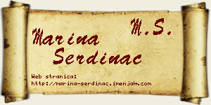 Marina Serdinac vizit kartica